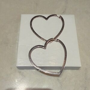 Tous Sterling Silver Heart Hoops